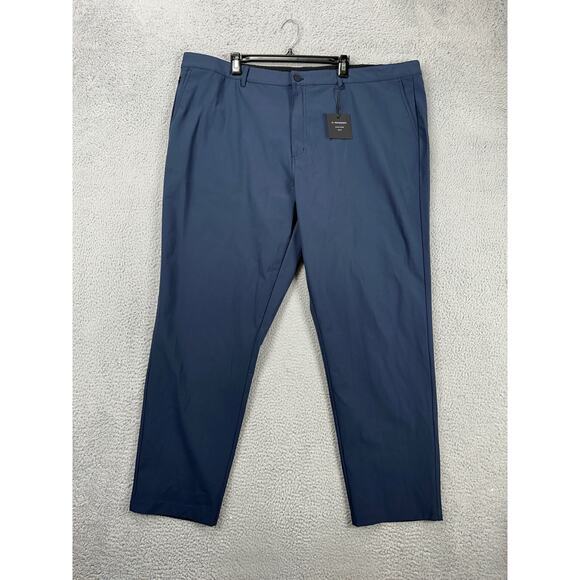 Algo Pants Mens 42 Navy Blue Chino Tech Performance UPF 40 Moisture Wicking NEW - Picture 3 of 13